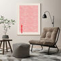 Japanese Pink Wave Art Print, thumbnail 2 of 3