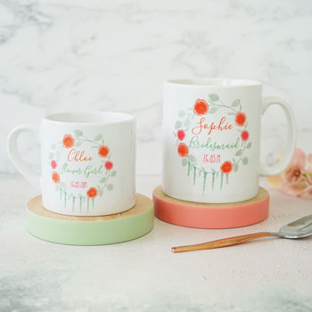 Personalised Spring Wedding Flower Girl Mug, 2 of 4