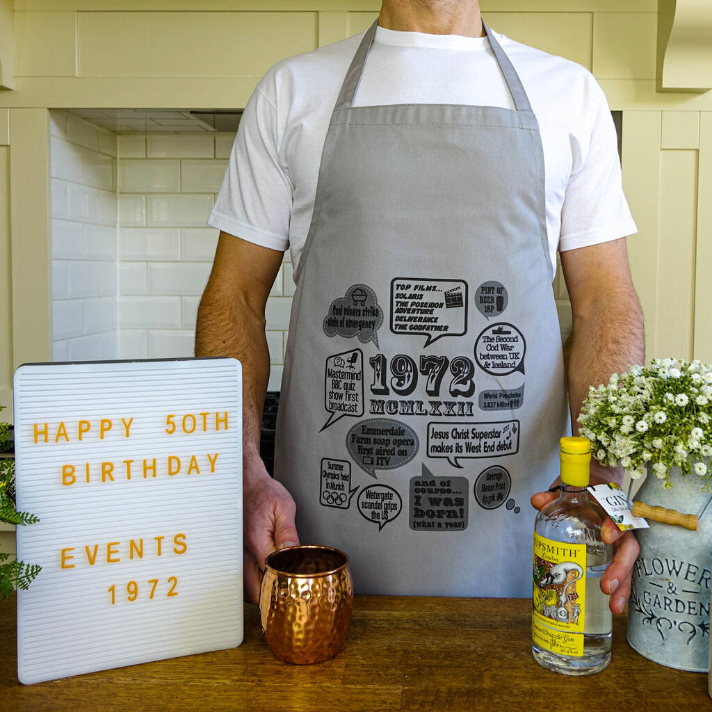 Birthday Gift Cooks Superb Quality 50th BIRTHDAY Chefs Full Length Apron 
