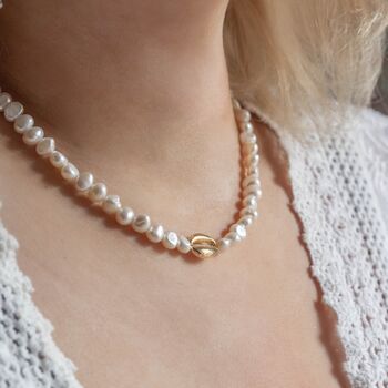 Pearl And Seashell Choker Necklace, 10 of 10