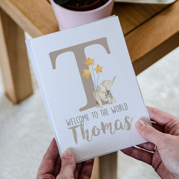 Personalised New Baby Card Elephants, 2 of 6