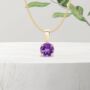 Genuine Amethyst Necklace In 9ct Gold, thumbnail 1 of 12