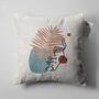 Pillow Cover With Bronze And Blue Abstract Face Statue, thumbnail 5 of 7