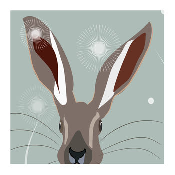 Hare Greetings Card Sage, 2 of 2