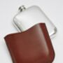 Personalised Hip Flask And Leather Pouch, thumbnail 3 of 9