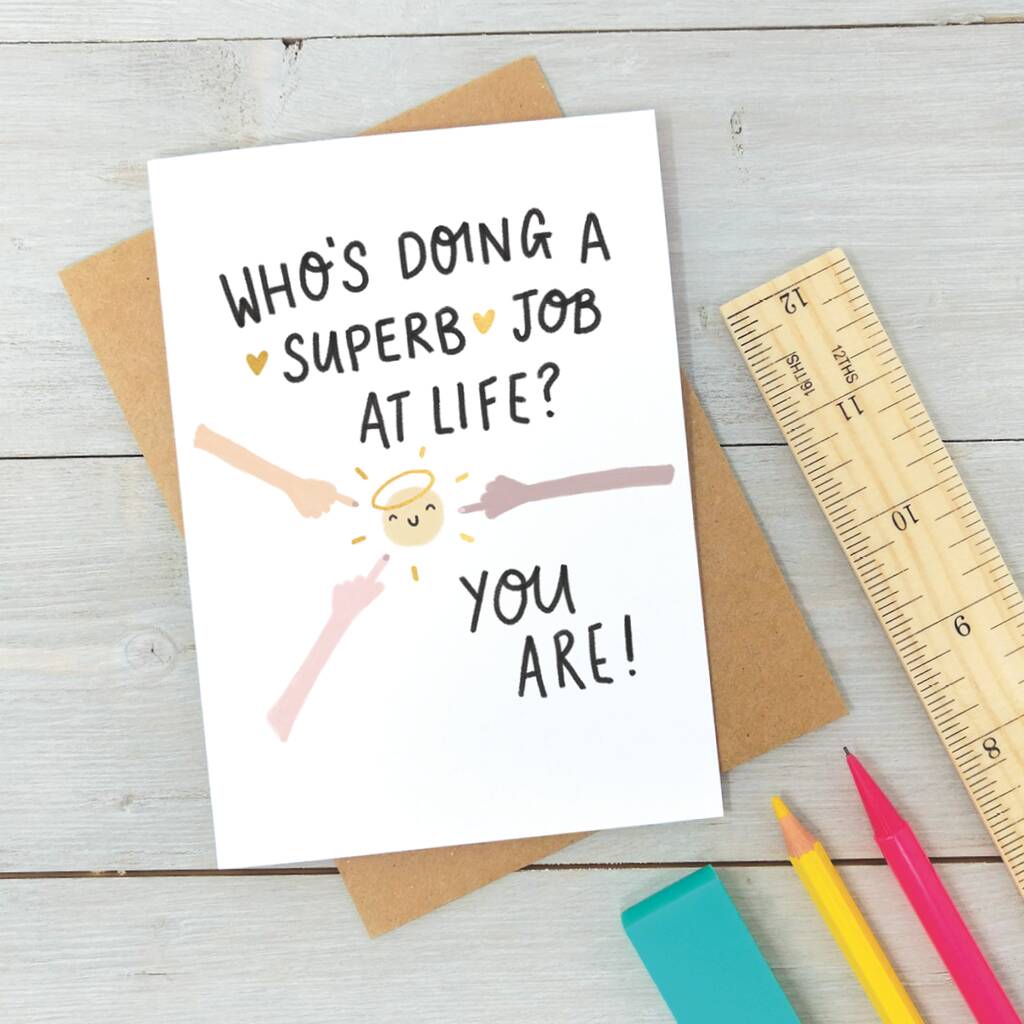 Superb Job At Life Greeting Card By Whale & Bird | notonthehighstreet.com