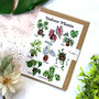 Indoor Plants Typography Card, thumbnail 2 of 9