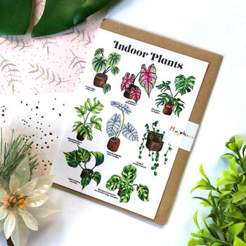 Indoor Plants Typography Card, 2 of 9
