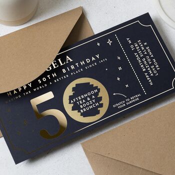 Personalised 50th Birthday Experience Gift Voucher, 3 of 9