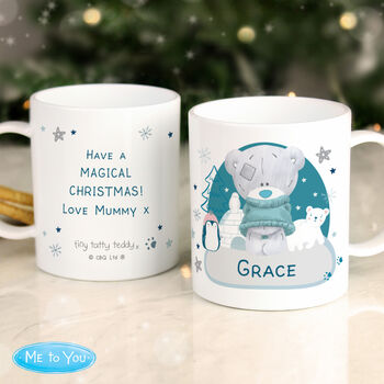 Personalised Winter Explorer Tiny Tatty Teddy Mug, 2 of 3