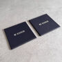 Mr And Mrs Leather Coasters – Wedding Or Anniversary Gift, thumbnail 2 of 9