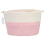 Pink Storage Basket Collapsible Laundry Hamper, thumbnail 1 of 5
