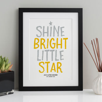 Shine Bright Little Star Print, 3 of 7