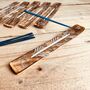 White Washed Carved Design Incense Stick Holder, thumbnail 5 of 8