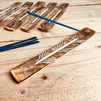 White Washed Carved Design Incense Stick Holder, 5 of 8