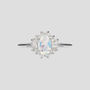 White Opal Art Deco Cluster Ring, thumbnail 6 of 7