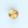 G Decor Luxury Solid Brass Button Door Knobs, thumbnail 4 of 5