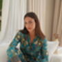 Turquoise Silky Long Pyjama Set, thumbnail 1 of 4