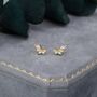 Mystic Ab Cz Marquise Cluster Stud Earrings, thumbnail 3 of 11