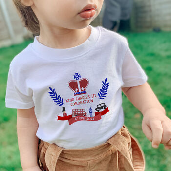 Hm King Charles Coronation T Shirt / Kids Baby Toddler, 6 of 6