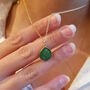Emerald May Birthstone Gold Plated Pendant Necklace, thumbnail 2 of 4