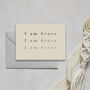 'I Am Brave' Mantra Note Card, thumbnail 1 of 3