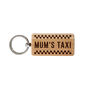 Send With Love 'Mum's Taxi' Rectangular Oak Keyring, thumbnail 2 of 2