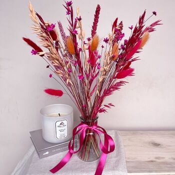 Colourful Dried Flower Arrangement With Vase Gift, 3 of 8