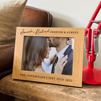 Couples Anniversary Personalised Photo Frame Gift, 7 of 9