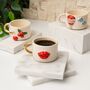 Red Lip Ceramic Mug With Gold Plated Handle, thumbnail 3 of 4