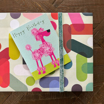 Mini Pink Poodle Birthday Card, 2 of 3