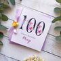 Lilac And Yellow Personalised 100th Birthday Card, thumbnail 3 of 4