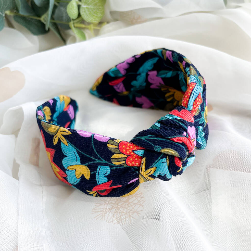 Floral Needlecord Knot Headband, 1 of 5