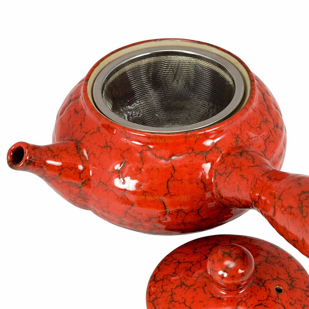 Red Jun Side Handle Ceramic Teapot By The Exotic Teapot