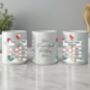 Personalised Family North Pole Five Names Christmas Mug, thumbnail 2 of 2