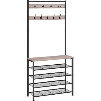 Free Standing Shelf Rack Shelving System With Hooks, 10 of 11