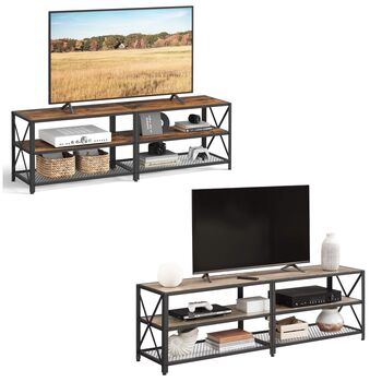 Tv Stand With Shelves And Steel Frame, 10 of 10