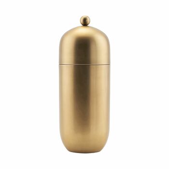 Brushed Brass Cocktail Shaker, 2 of 4