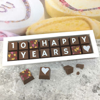 Chocolate Anniversary Gift With Personalised Year, 6 of 12