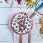 Personalised Rose Gold Leopard Birthday Rosette, thumbnail 1 of 2