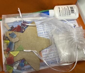 Childs Christmas Star Mosaic Craft Kit, 4 of 4