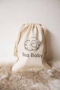 Baa Baby Lambskin Booties | Pebble, 3 of 3