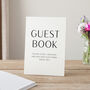 Simple Elegance Personalised Date Wedding Guest Book, thumbnail 3 of 3