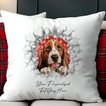 Personalised Christmas Basset Hound Break Through, 5 of 10