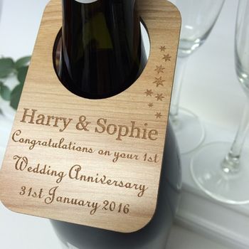Personalised Wedding Anniversary Wine Bottle Label, 4 of 4
