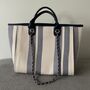 Personalised Stripe Large Chain Initial Tote Bag, thumbnail 4 of 9