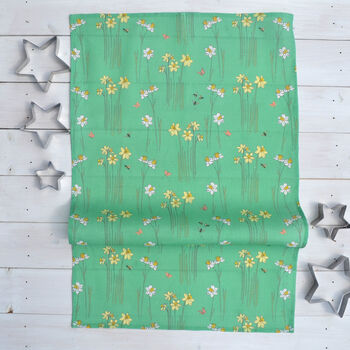 Daffodils Linen Tea Towel, 3 of 6