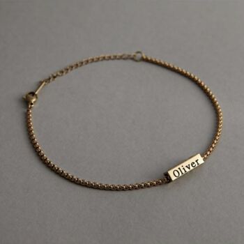 Personalised Mens Bar Chain Bracelet, 4 of 5