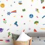 Stars And Doodles Fabric Wall Stickers, thumbnail 1 of 7