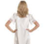 British Made Ivory Short Sleeved Satin Nightdress With Lace Detail Ladies Size 8 To 28 UK, thumbnail 4 of 5